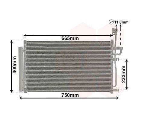 Condenser, air conditioning 37005433 International Radiators, Image 2