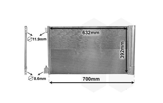 Condenser, air conditioning 37005478 International Radiators, Image 2