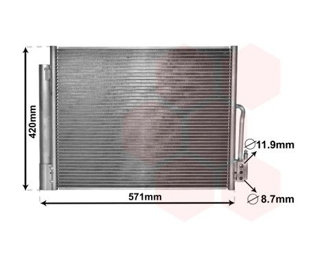 Condenser, air conditioning 37005560 International Radiators, Image 2