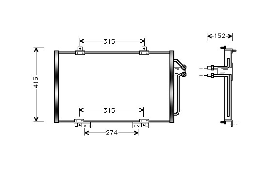 Condenser, air conditioning 43005188 International Radiators