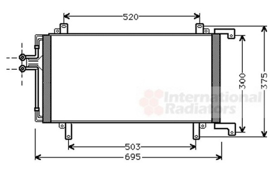 Condenser, air conditioning 43005196 International Radiators, Image 2