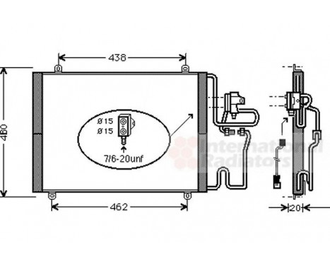 Condenser, air conditioning 43005219 International Radiators, Image 2