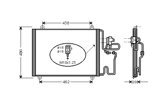 Condenser, air conditioning 43005247 International Radiators
