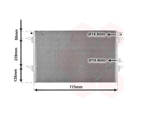Condenser, air conditioning 43005297 International Radiators, Image 2