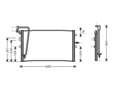 Condenser, air conditioning 47005039 International Radiators