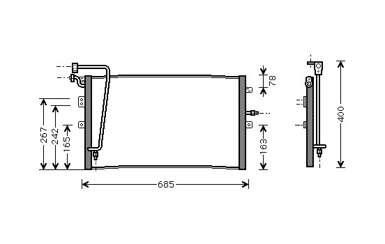 Condenser, air conditioning 47005039 International Radiators