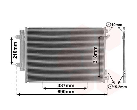 Condenser, air conditioning 52015702 International Radiators
