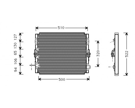 Condenser, air conditioning 53005244 International Radiators