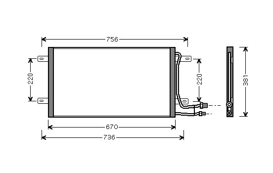 Condenser, air conditioning 58005187 International Radiators