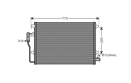 Condenser, air conditioning 58005277 International Radiators Plus