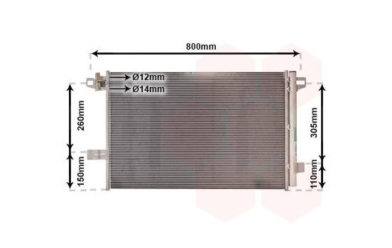 Condenser, air conditioning 58015704 International Radiators