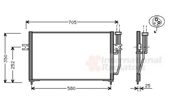 Condenser, air conditioning 59005128 International Radiators, Image 2