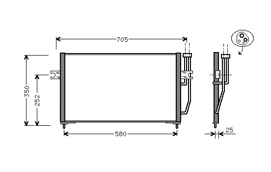 Condenser, air conditioning 59005128 International Radiators