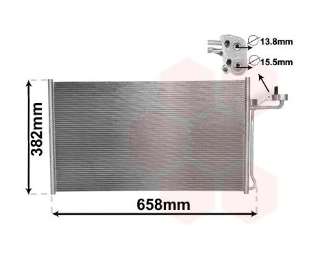 Condenser, air conditioning 59005150 International Radiators, Image 2