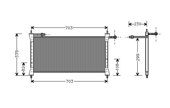 Condenser, air conditioning 77005014 International Radiators