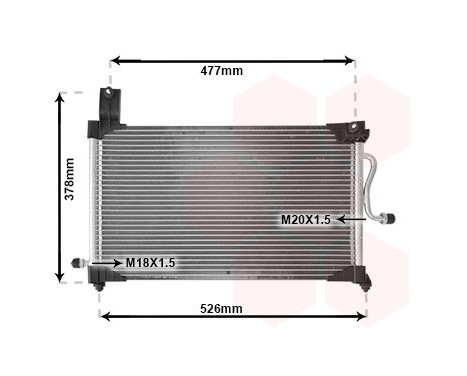 Condenser, air conditioning 81005044 International Radiators, Image 2
