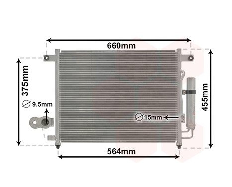 Condenser, air conditioning 81005049 International Radiators, Image 2