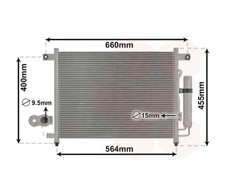 Condenser, air conditioning 81005061 International Radiators, Image 2