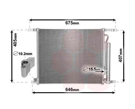 Condenser, air conditioning 81005139 International Radiators, Image 2