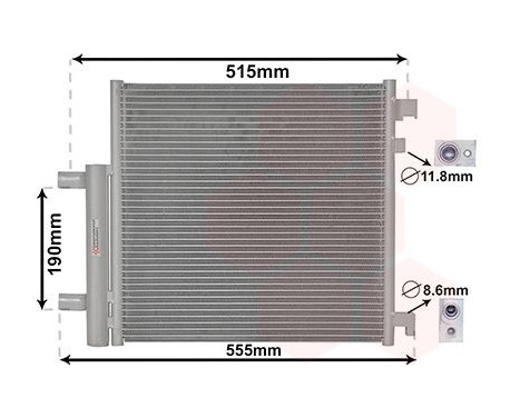 Condenser, air conditioning 81005140 Van Wezel