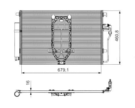Condenser, air conditioning 812502 Valeo
