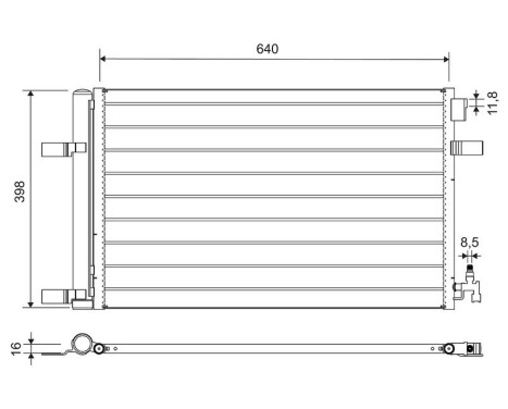 Condenser, air conditioning 812661 Valeo