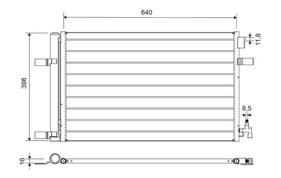 Condenser, air conditioning 812661 Valeo