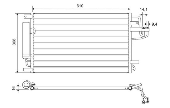 Condenser, air conditioning 812716 Valeo