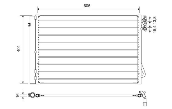 Condenser, air conditioning 812720 Valeo