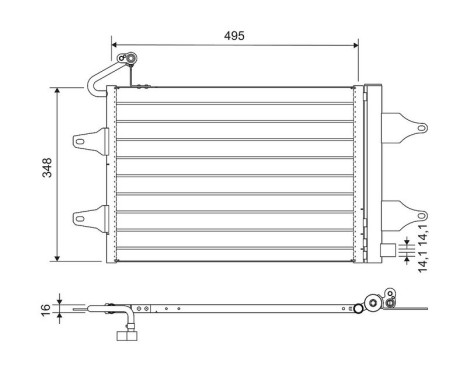 Condenser, air conditioning 812735 Valeo