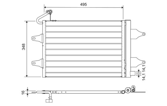 Condenser, air conditioning 812735 Valeo