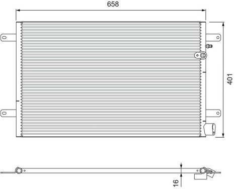 Condenser, air conditioning 814004 Valeo, Image 2