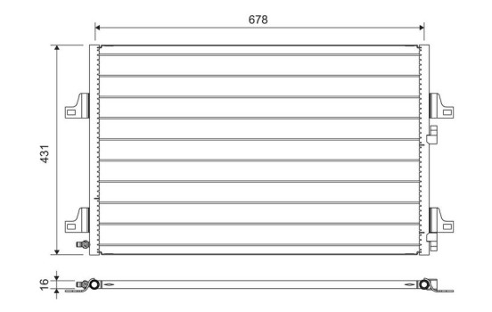 Condenser, air conditioning 814007 Valeo