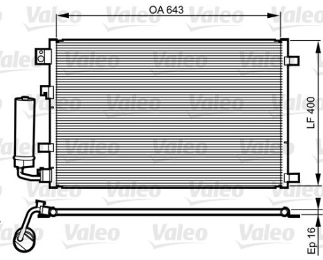 Condenser, air conditioning 814008 Valeo
