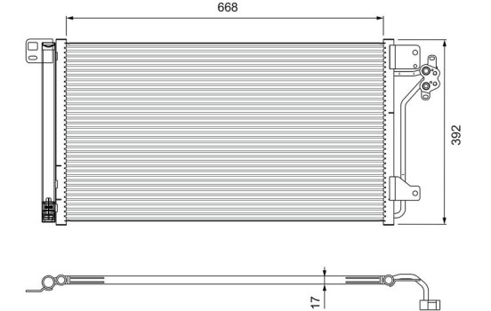 Condenser, air conditioning 814015 Valeo