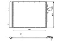Condenser, air conditioning 814017 Valeo