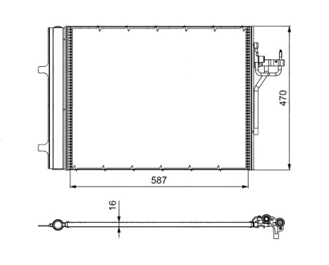 Condenser, air conditioning 814017 Valeo