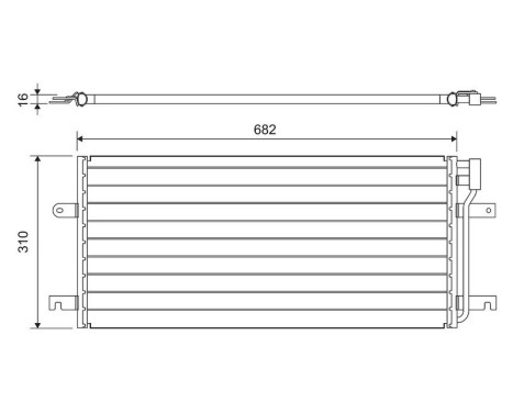 Condenser, air conditioning 814029 Valeo