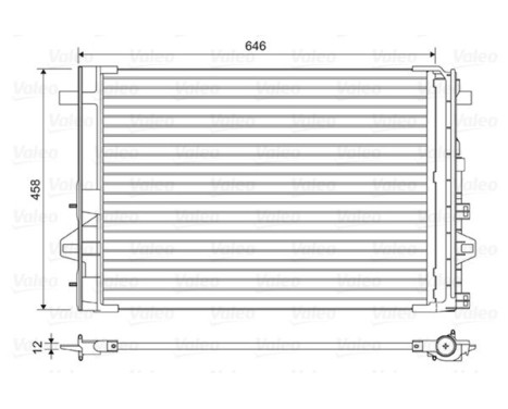 Condenser, air conditioning 814035 Valeo