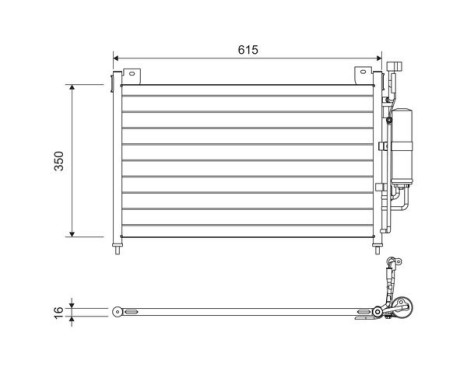 Condenser, air conditioning 814038 Valeo, Image 3