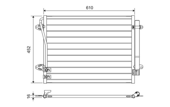 Condenser, air conditioning 814039 Valeo