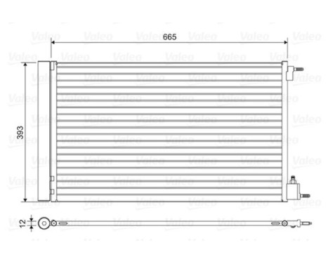 Condenser, air conditioning 814042 Valeo