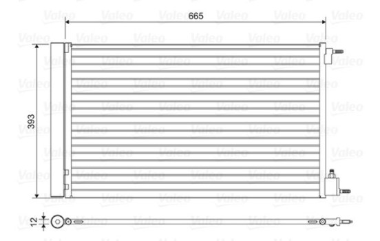 Condenser, air conditioning 814042 Valeo