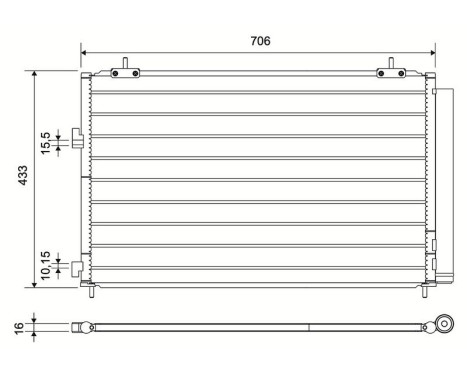 Condenser, air conditioning 814046 Valeo, Image 3