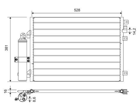Condenser, air conditioning 814051 Valeo, Image 2