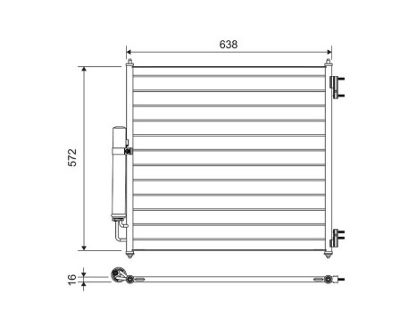 Condenser, air conditioning 814053 Valeo