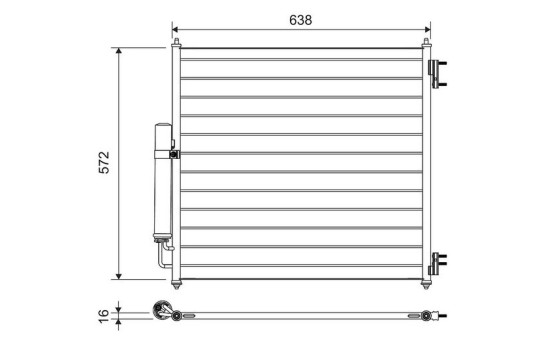 Condenser, air conditioning 814053 Valeo