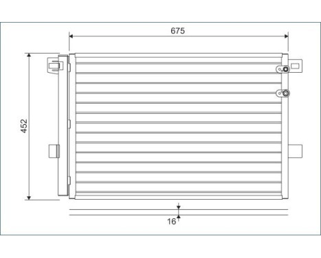 Condenser, air conditioning 814054 Valeo