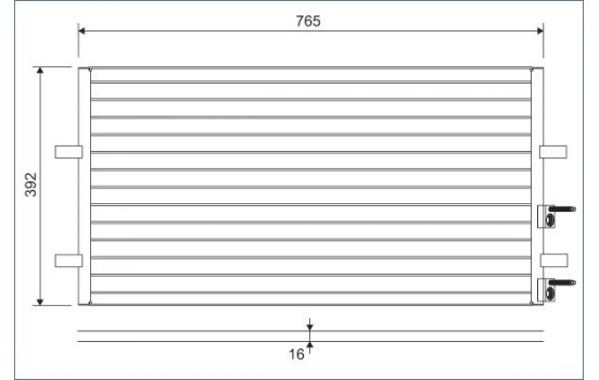 Condenser, air conditioning 814087 Valeo