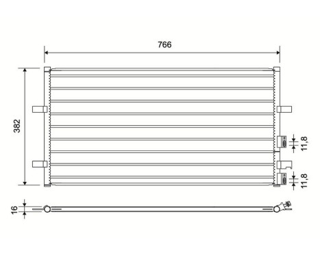 Condenser, air conditioning 814087 Valeo